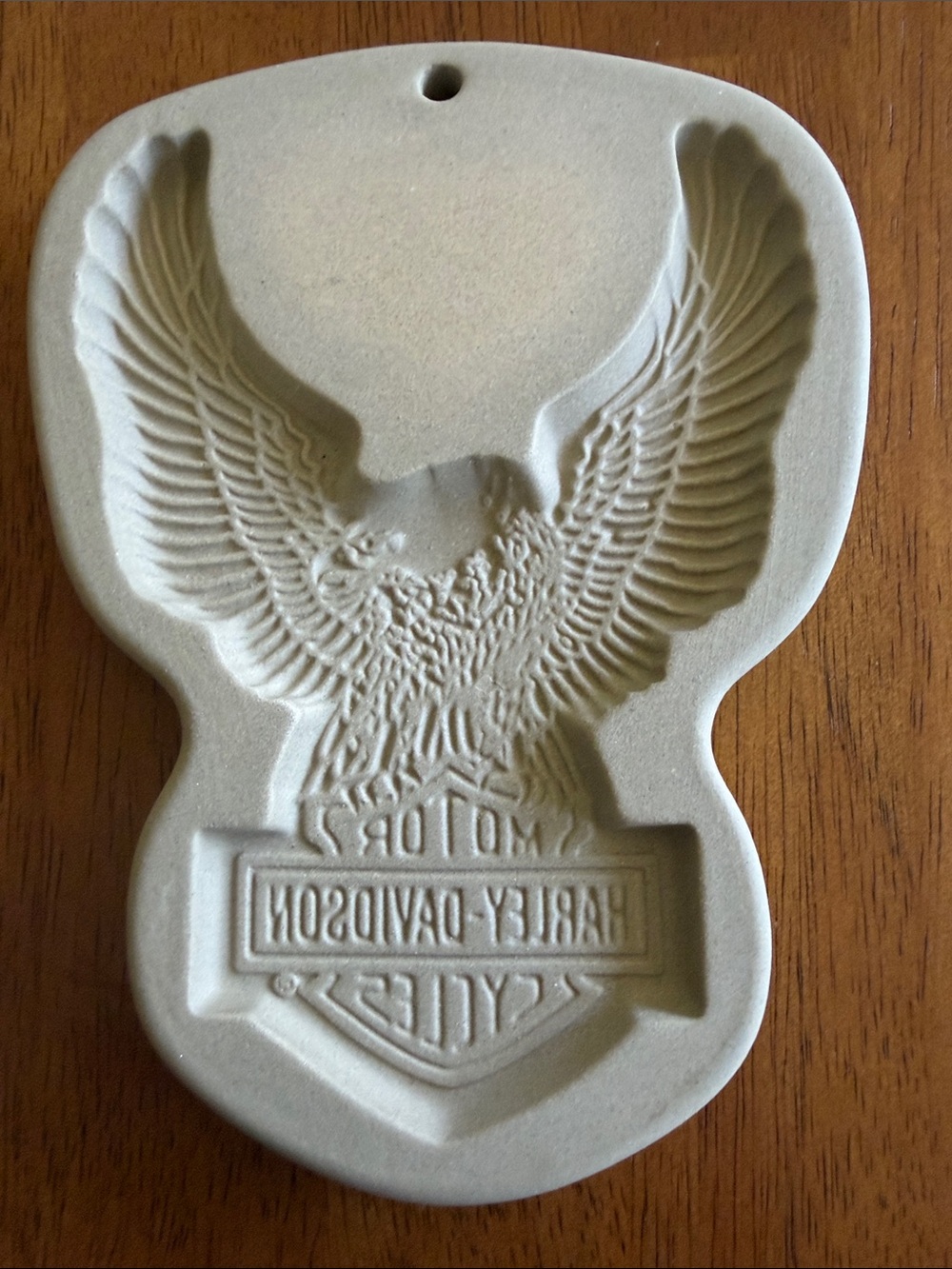 Harley-Davidson Style Beige Ceramic Eagle Wall Plaque